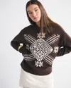 Abercrombie & Fitch Dad Fairisle Crew Sweater In Brown