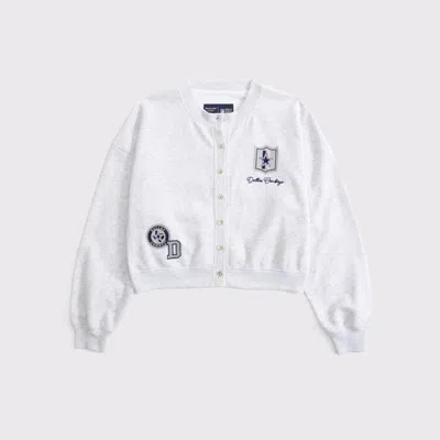 Abercrombie & Fitch Dallas Cowboys Sunday Shrunken Cardigan In Light Gray - Cowboys