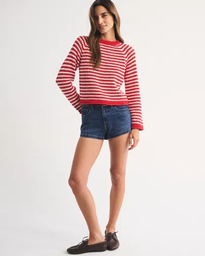 Abercrombie & Fitch Denim Micro Short In Blue