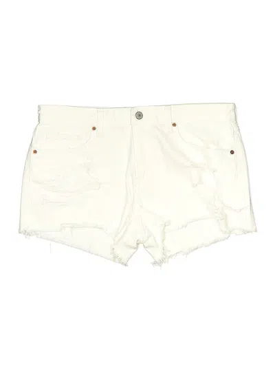 Pre-owned Abercrombie & Fitch Denim Shorts In White