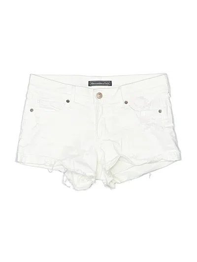 Pre-owned Abercrombie & Fitch Denim Shorts In White