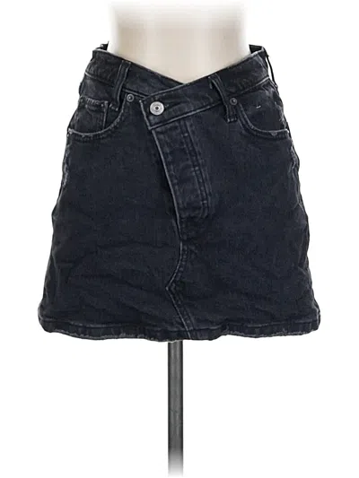 Pre-owned Abercrombie & Fitch Denim Skirt In Black