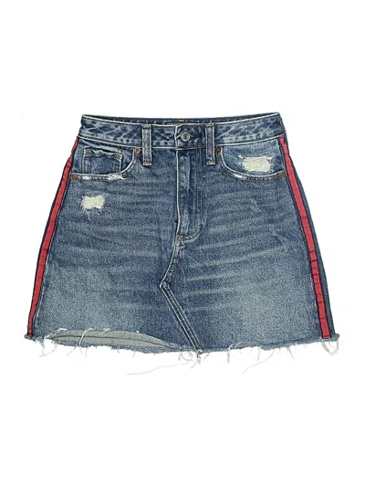 Pre-owned Abercrombie & Fitch Denim Skirt In Blue