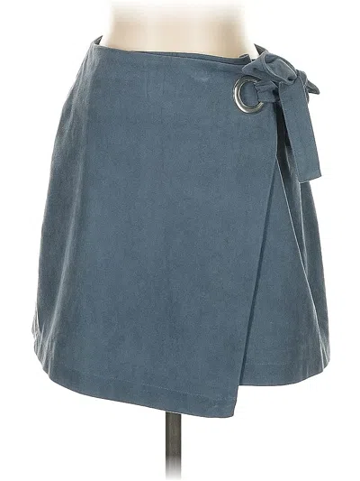 Pre-owned Abercrombie & Fitch Denim Skirt In Blue