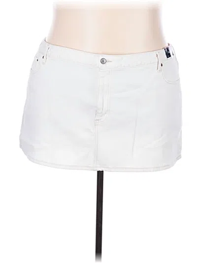 Abercrombie & Fitch Denim Skirt In White