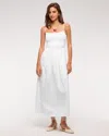 Abercrombie & Fitch Dipped-waist Smocked Midi Dress In White