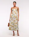 Abercrombie & Fitch Dipped-waist Smocked Midi Dress In Multi