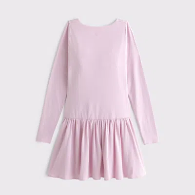 Abercrombie & Fitch Drop-waist Knit Skort In Pink