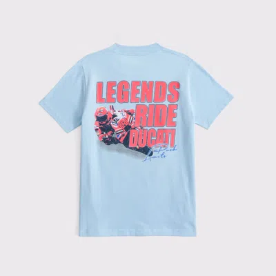 Abercrombie & Fitch Kids' Ducati Graphic Tee In Blue