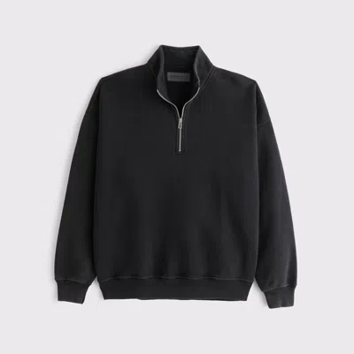 Abercrombie & Fitch Heritage Heavyweight Half-zip Fleece In Brown