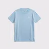 Abercrombie & Fitch Essential Icon Crew Tee In Blue