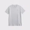 Abercrombie & Fitch Essential Icon Crew Tee In Gray