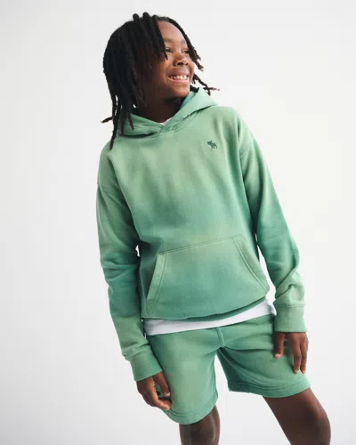 Abercrombie & Fitch Kids' Essential Icon Hoodie In Green