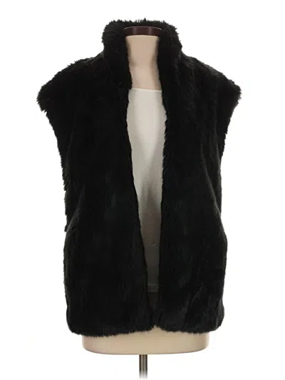 Pre-owned Abercrombie & Fitch Faux Fur Vest In Black