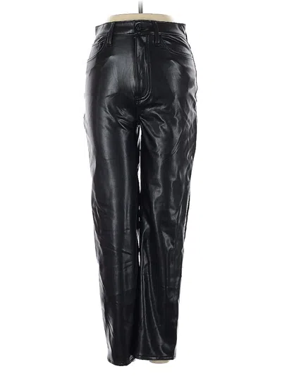 Pre-owned Abercrombie & Fitch Faux Leather Pants In Black