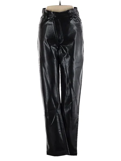 Pre-owned Abercrombie & Fitch Faux Leather Pants In Black