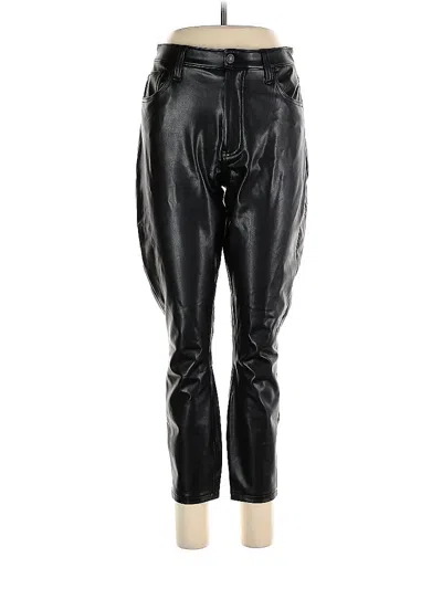 Pre-owned Abercrombie & Fitch Faux Leather Pants In Black