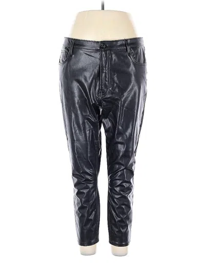 Pre-owned Abercrombie & Fitch Faux Leather Pants In Black