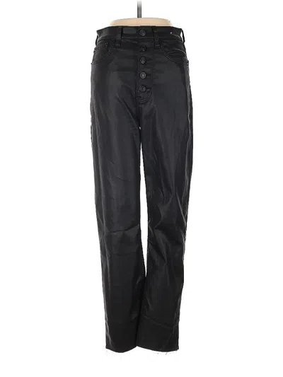 Pre-owned Abercrombie & Fitch Faux Leather Pants In Black