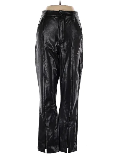 Pre-owned Abercrombie & Fitch Faux Leather Pants In Black