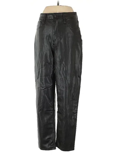 Pre-owned Abercrombie & Fitch Faux Leather Pants In Black