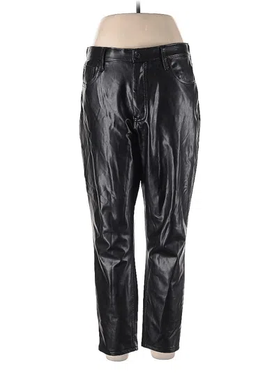 Pre-owned Abercrombie & Fitch Faux Leather Pants In Black