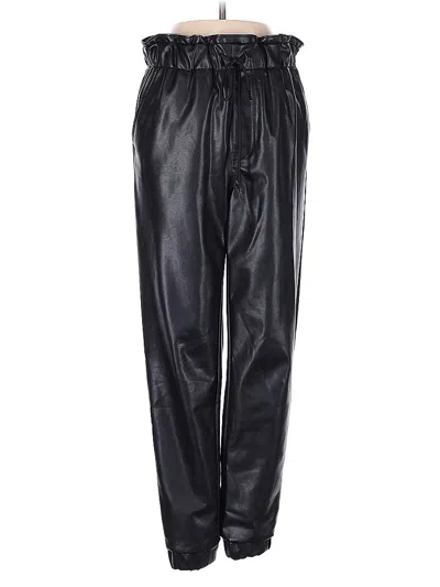 Pre-owned Abercrombie & Fitch Faux Leather Pants In Black