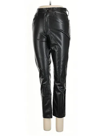 Pre-owned Abercrombie & Fitch Faux Leather Pants In Black