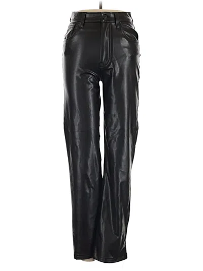 Pre-owned Abercrombie & Fitch Faux Leather Pants In Black