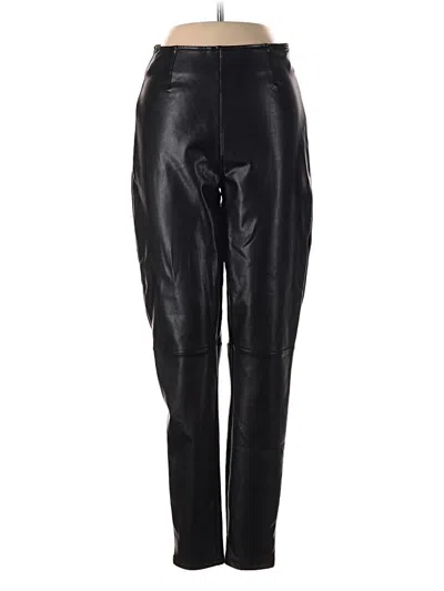 Abercrombie & Fitch Faux Leather Pants In Black
