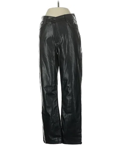 Abercrombie & Fitch Faux Leather Pants In Black