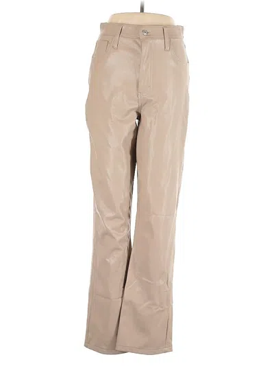 Pre-owned Abercrombie & Fitch Faux Leather Pants In Brown