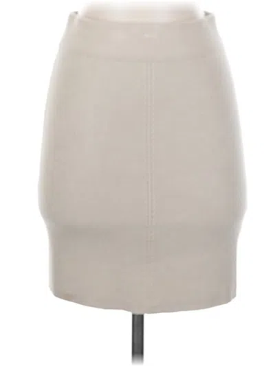 Pre-owned Abercrombie & Fitch Faux Leather Skirt In Tan