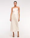 Abercrombie & Fitch Faux Pearl Strap Maxi Dress In White