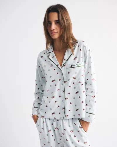 Abercrombie & Fitch Flannel Sleep Shirt In Red