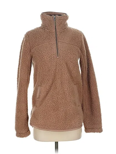 Pre-owned Abercrombie & Fitch Fleece Jacket In Brown