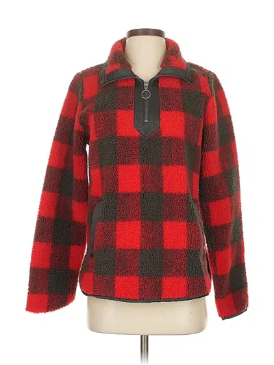 Pre-owned Abercrombie & Fitch Fleece Jacket In Red