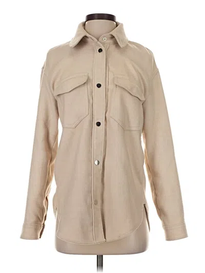 Pre-owned Abercrombie & Fitch Fleece Jacket In Tan