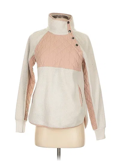 Pre-owned Abercrombie & Fitch Fleece Jacket In White