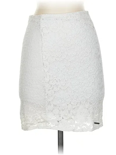 Pre-owned Abercrombie & Fitch Formal Skirt In White