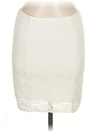 Pre-owned Abercrombie & Fitch Formal Skirt In White