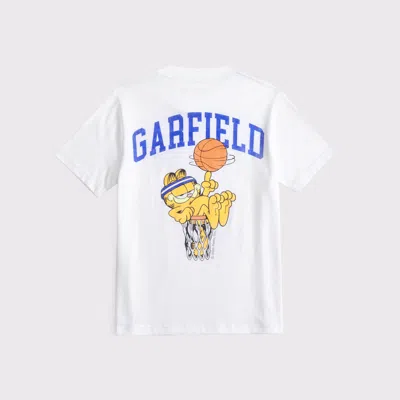 Abercrombie & Fitch Kids' Garfield Graphic Tee In White