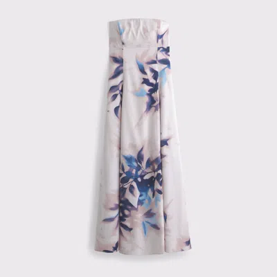 Abercrombie & Fitch Godet Clasp-back Midi Dress In Multi