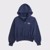 Abercrombie & Fitch Graphic Full-zip Hoodie In Blue