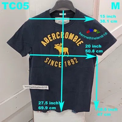 Pre-owned Abercrombie & Fitch Graphic Tee Multi Color Mens Size Medium In Tc05