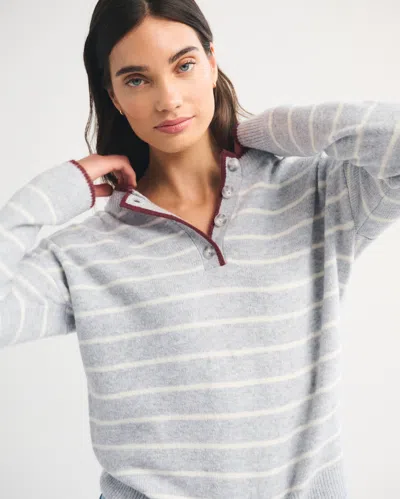 Abercrombie & Fitch Henley Sweater In Gray