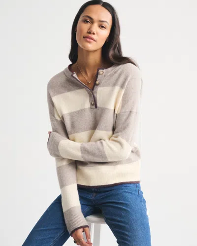 Abercrombie & Fitch Henley Sweater In Sand