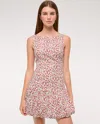 Abercrombie & Fitch High-neck Bubble Hem Mini Dress In Multi