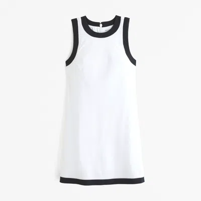 Abercrombie & Fitch High-neck Traveler Mini Dress In White