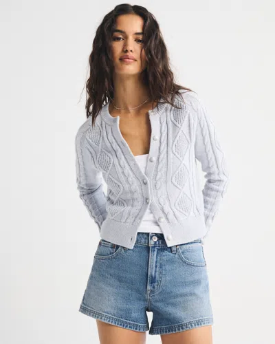 Abercrombie & Fitch High Rise 90s Cutoff Short In Neutral